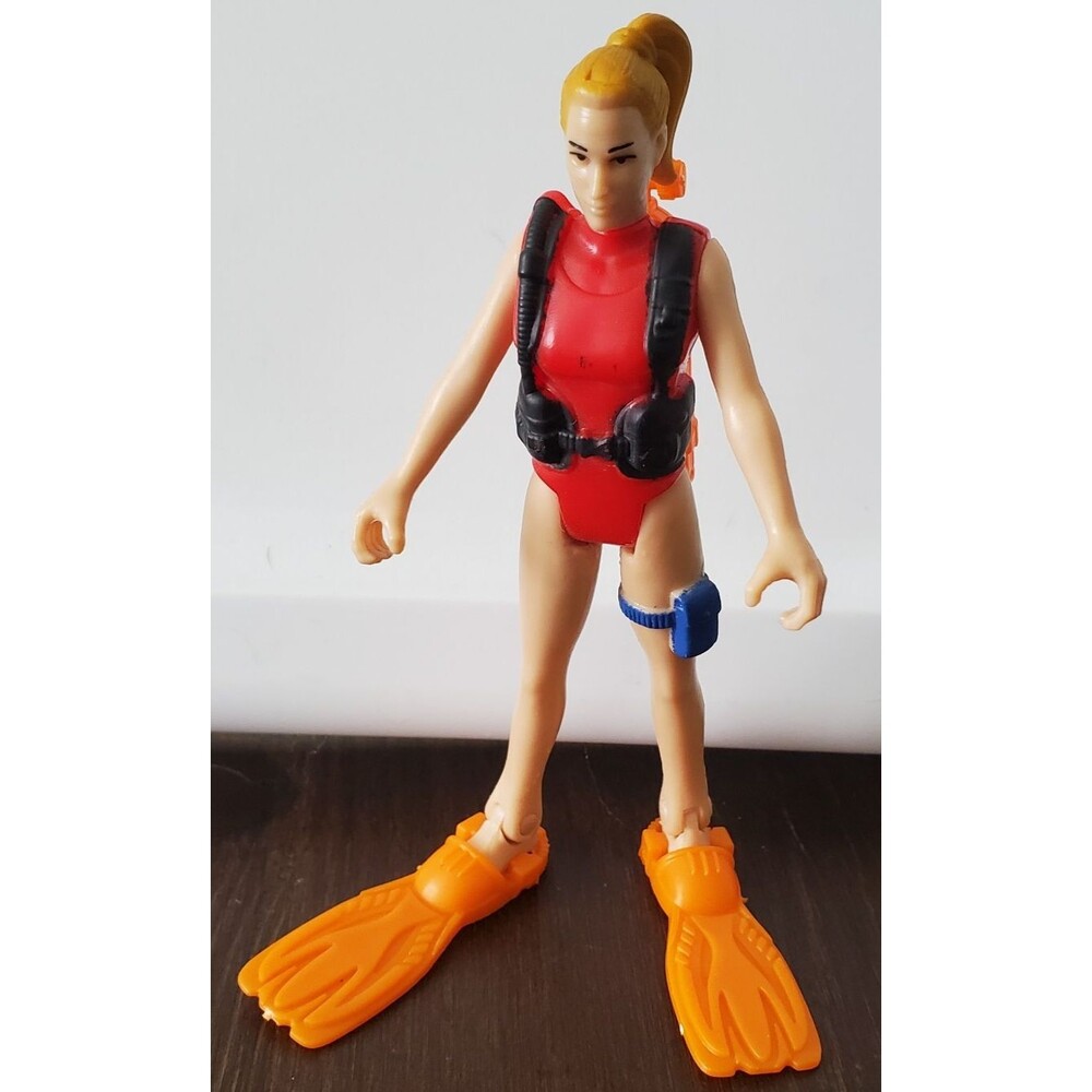 Chap Mei Scuba Diver Action Figure Female Jointed Animal Planet Ocean Quest Fins